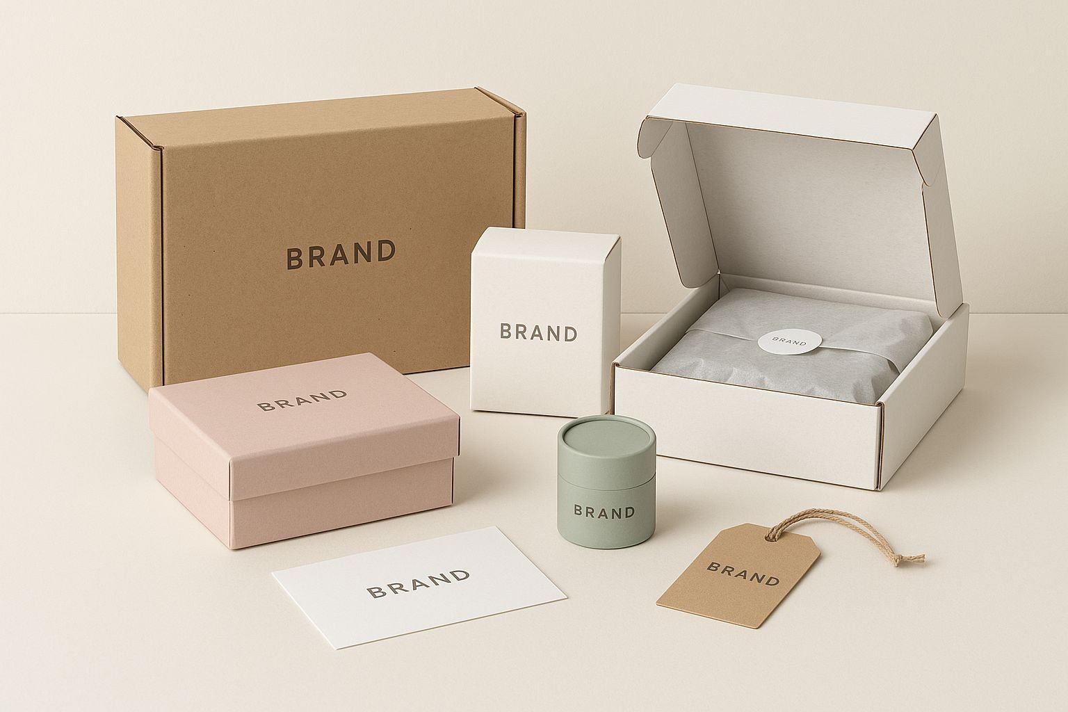 Set brand con packaging coordinato